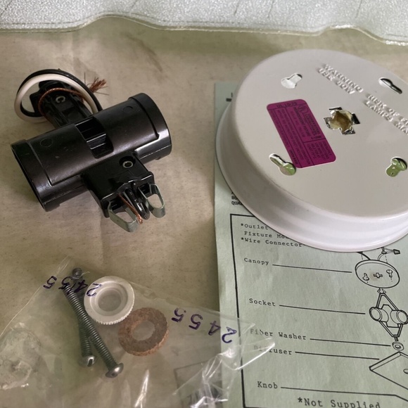 NEW - Mid Century Modern 13" square 2 Bulb Textured Glass Ceiling Light Fixture - Picture 3 of 12